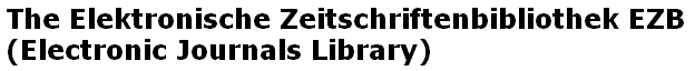 The Elektronische Zeitschriftenbibliothek EZB